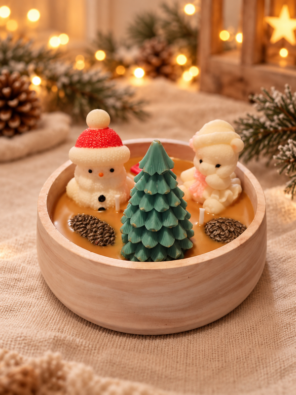 Bougie de Noël  caramel beurre salé