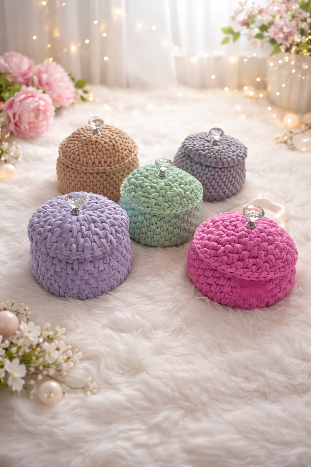 Bonbonnière  fait main  au crochet