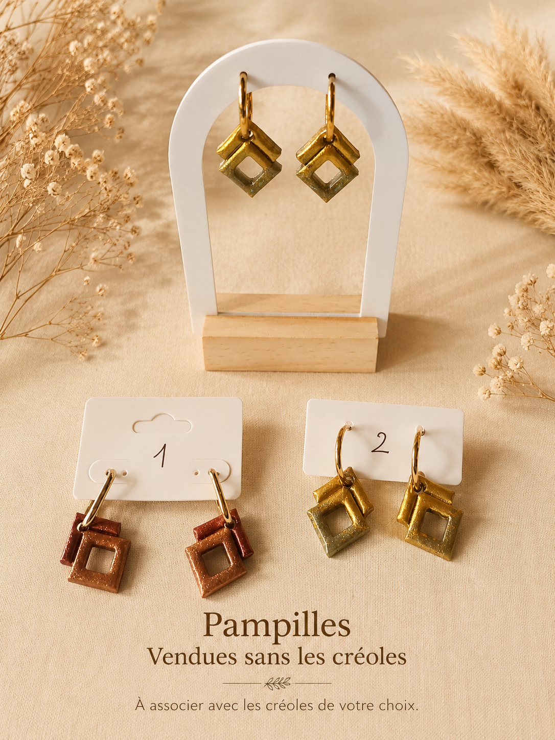 Pampilles  losange  2 cm