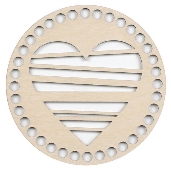 Kreis 15 cm. Herzstück, Streifen - №2157