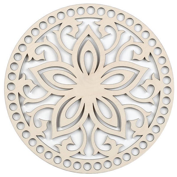 Kreis 20 cm. Lilie mit Ornament- №2181