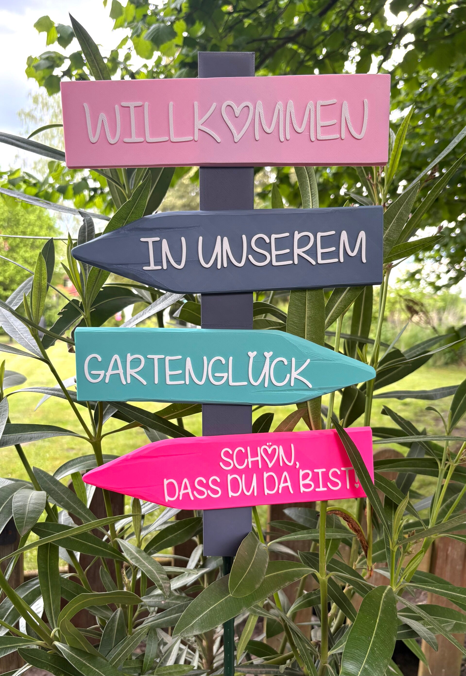 3D Gartenwegweiser