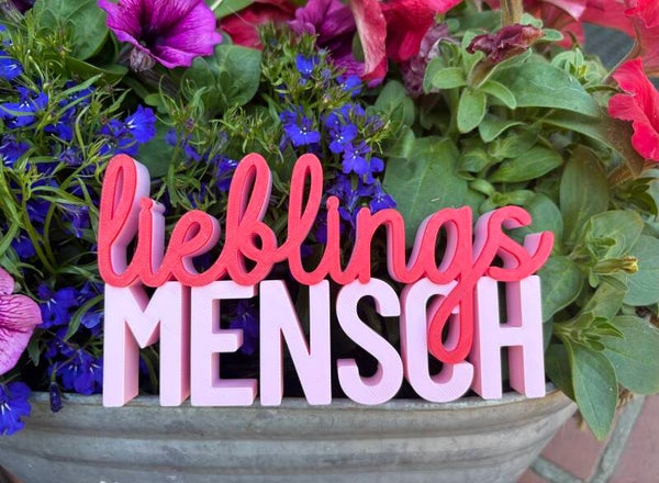 3D Schriftzug "Lieblingsmensch"