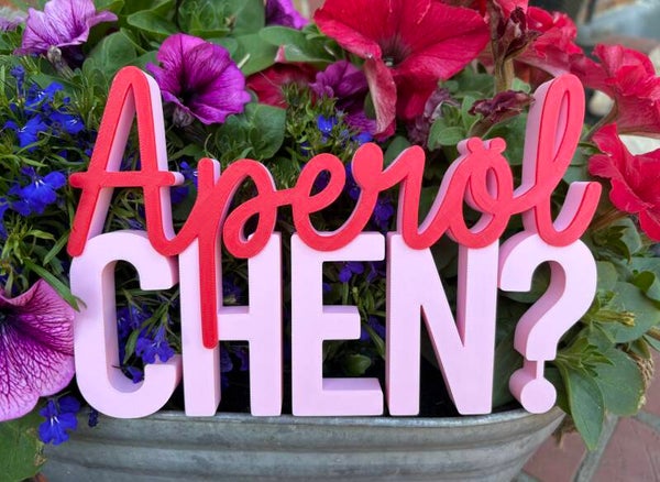 3D Schriftzug "Aperölchen?"