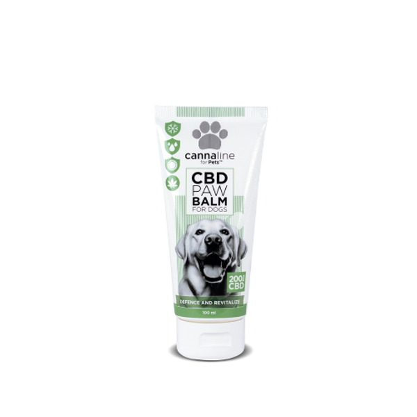 Bálsamo de CBD para patas de cão (200 mg de CBD) 100 ml Cuidado suave para patas ativas