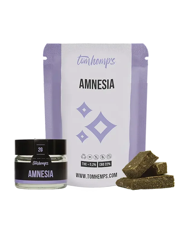 Tom Hemp's CBD Hash 22% Amnesia 1g
