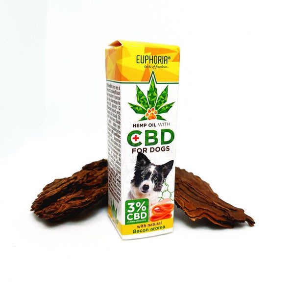 CBD para cães, com sabor a bacon.