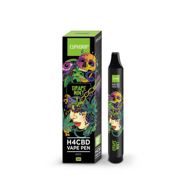 Euphoria H4CBD Caneta Vape Descartável Uva Hortelã