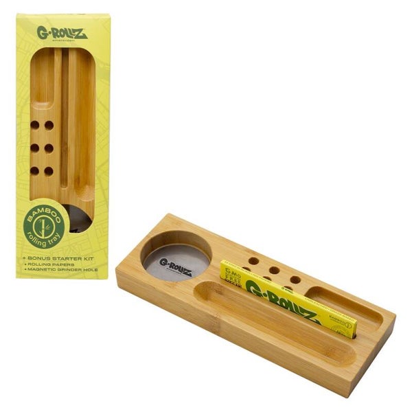 G-Rollz | Tabuleiro de bambu portátil pequeno 20cm x 7cm x 2cm