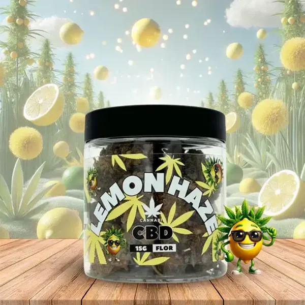 Flor de CBD Lemon Haze Premium, 15g 14% CBD