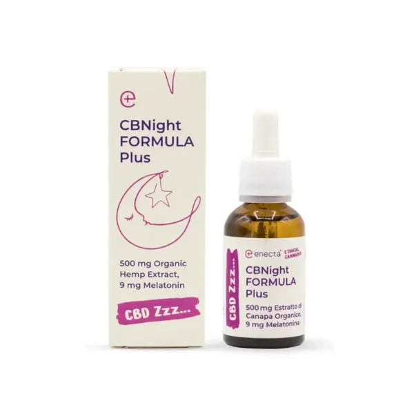 Óleo de CBD, CBN e Melatonina Enecta, 30ml - Para as noites de sono