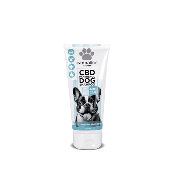 Champô CBD Cão Panthenol (400 mg CBD) 200 ml Para um pelo saudável e um cão feliz