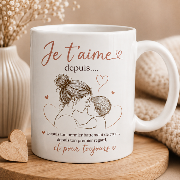 Mug personnalisé Je t'aime