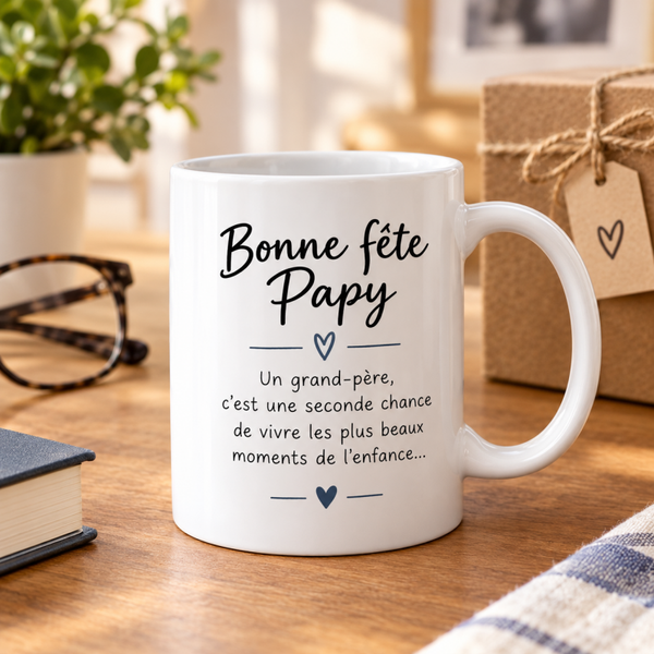 Mug personnalisé bonne fête papy