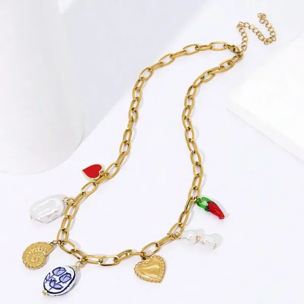 Collier Limoge (avec cœur)