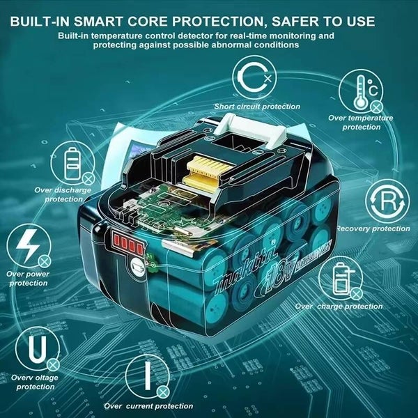 🔋 Batterie MAKITA Pour Perceuse & Outils BL1850B - Li-ion 18V- 5Ah (témoin de charge intégré)