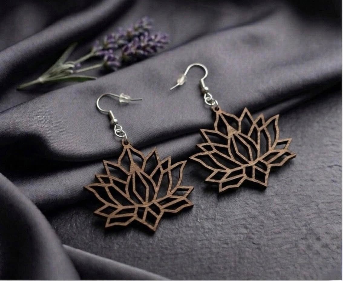 Boucles d'oreilles fleur de lotus