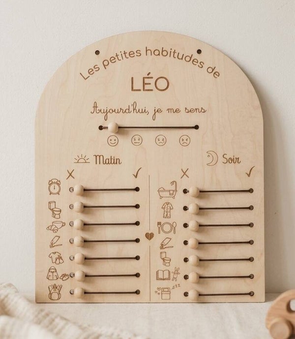 🌟 Tableau de Routine Personnalisé en Bois 🌟