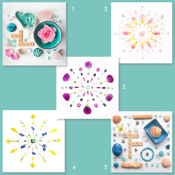 10 edelsteen wenskaarten met tekst naar keuze