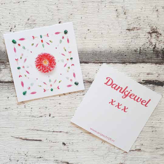 Cadeaukaartje "dankjewel xxx"