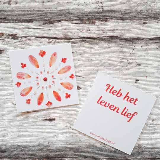 Cadeaukaartje "heb het leven lief"