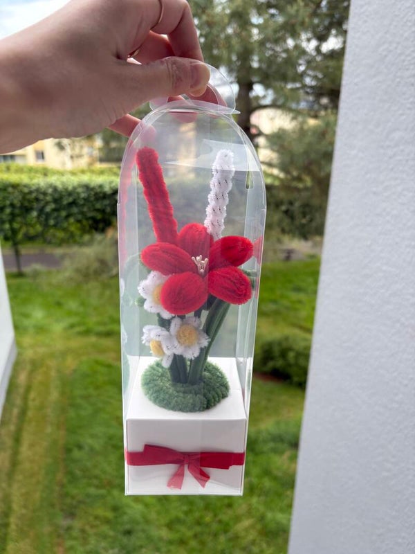 Fleurs sous boite