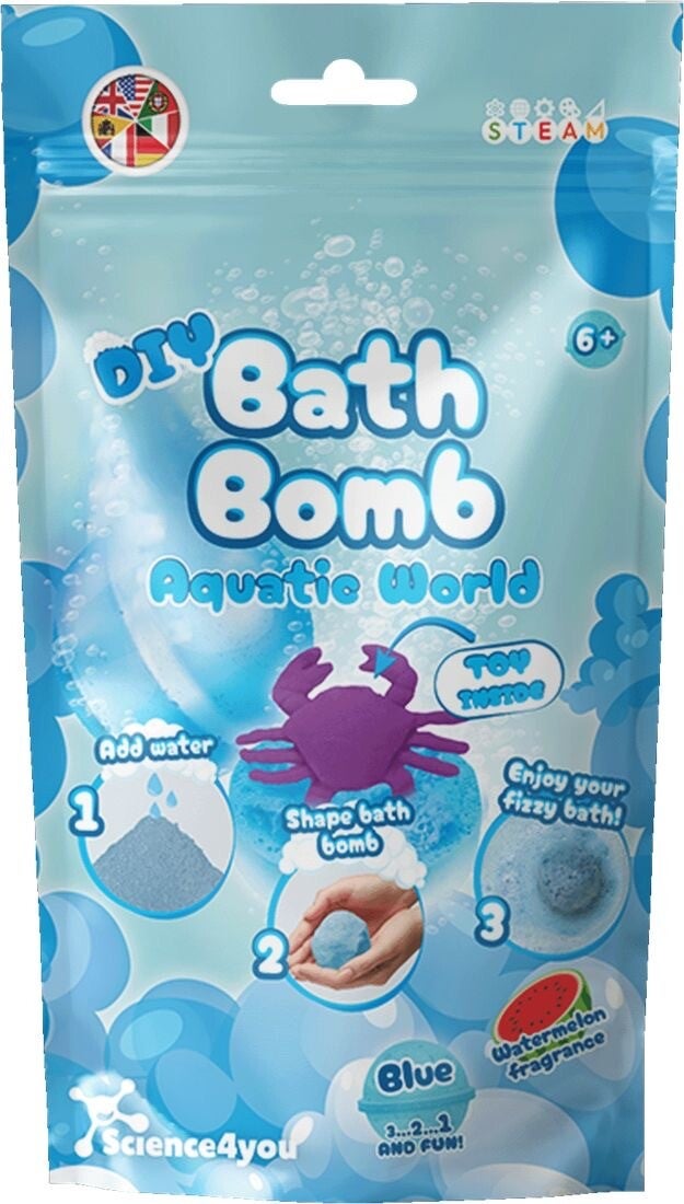 DIY bath boms - maak je eigen bruisballen blauw