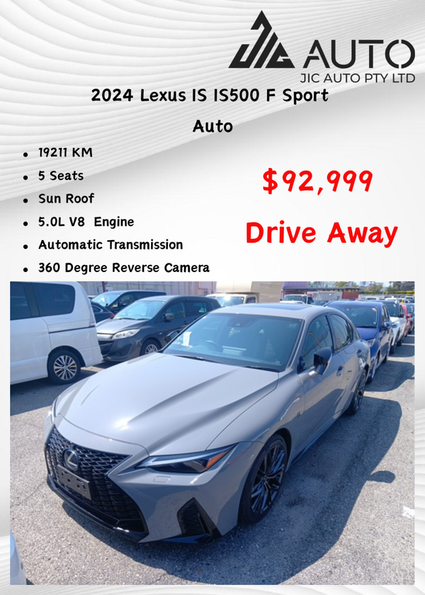 2024 Lexus IS IS500 F Sport Auto 19,211 KM
