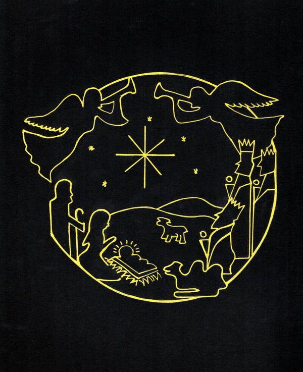 Nativity in Gold Ink - Limited Edition 9" x 10"