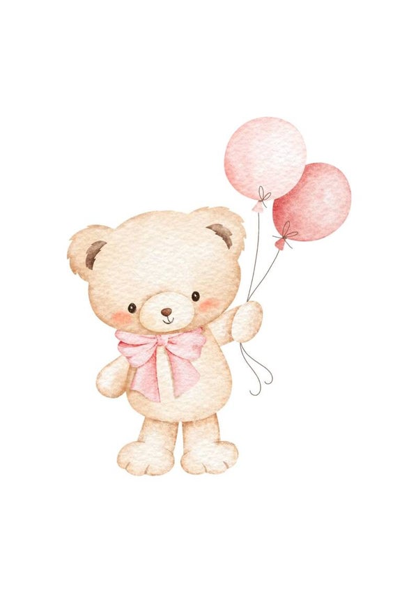 Beertje met ballonnen