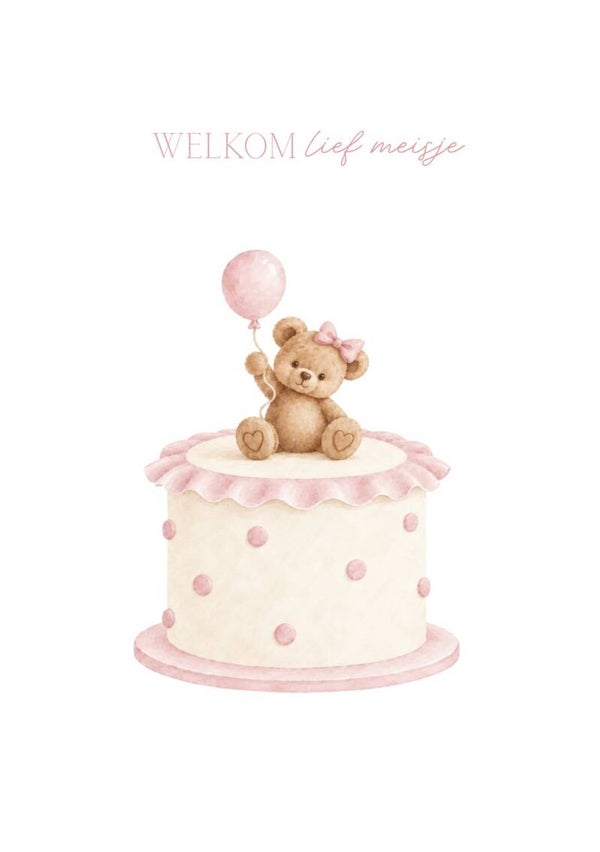 Geboorte taart Roze
