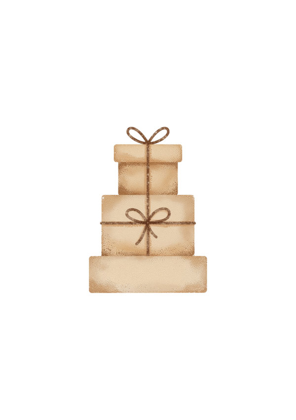 Cadeautjes stapel Bruin