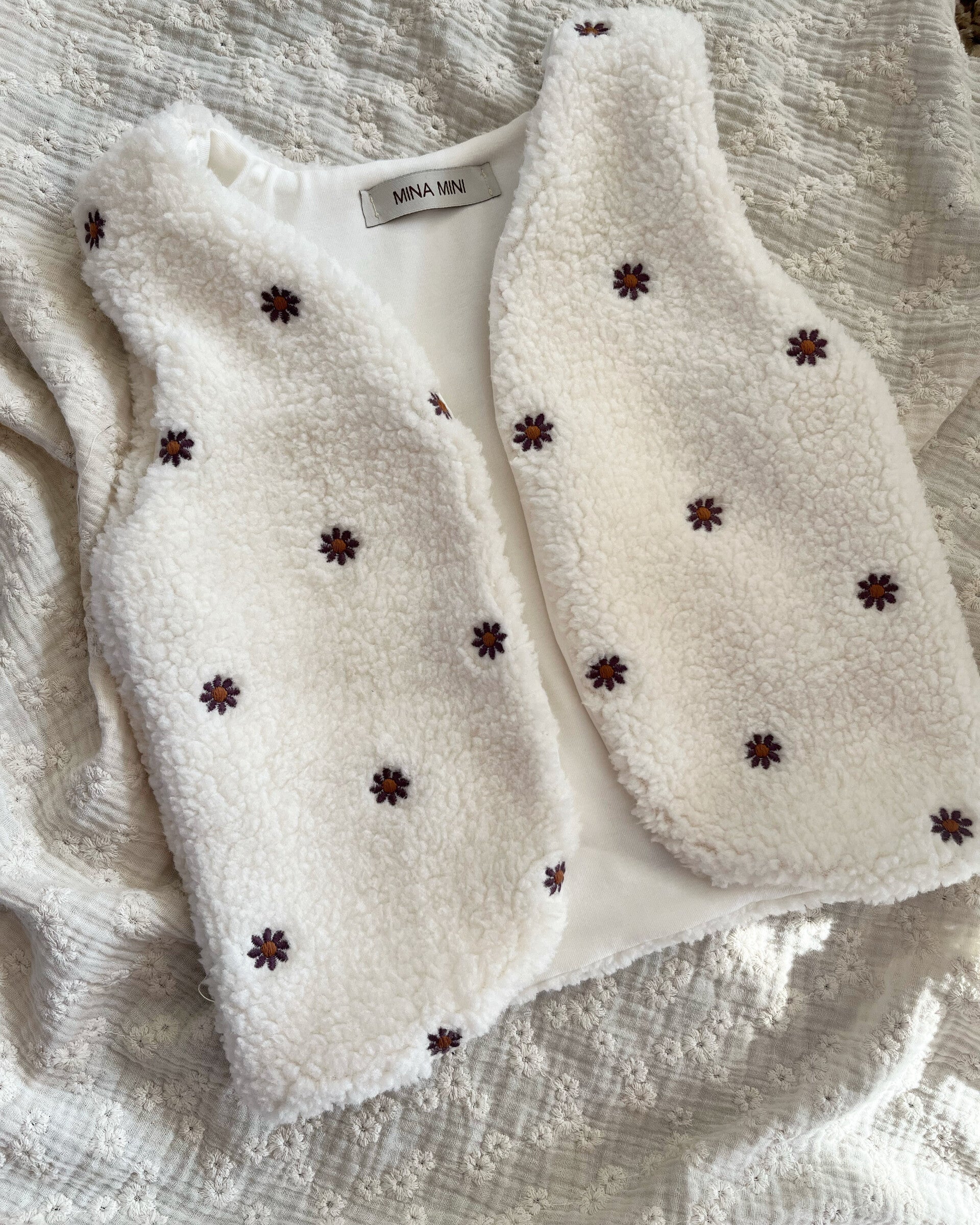 Gilet Kleine Bloem ecru