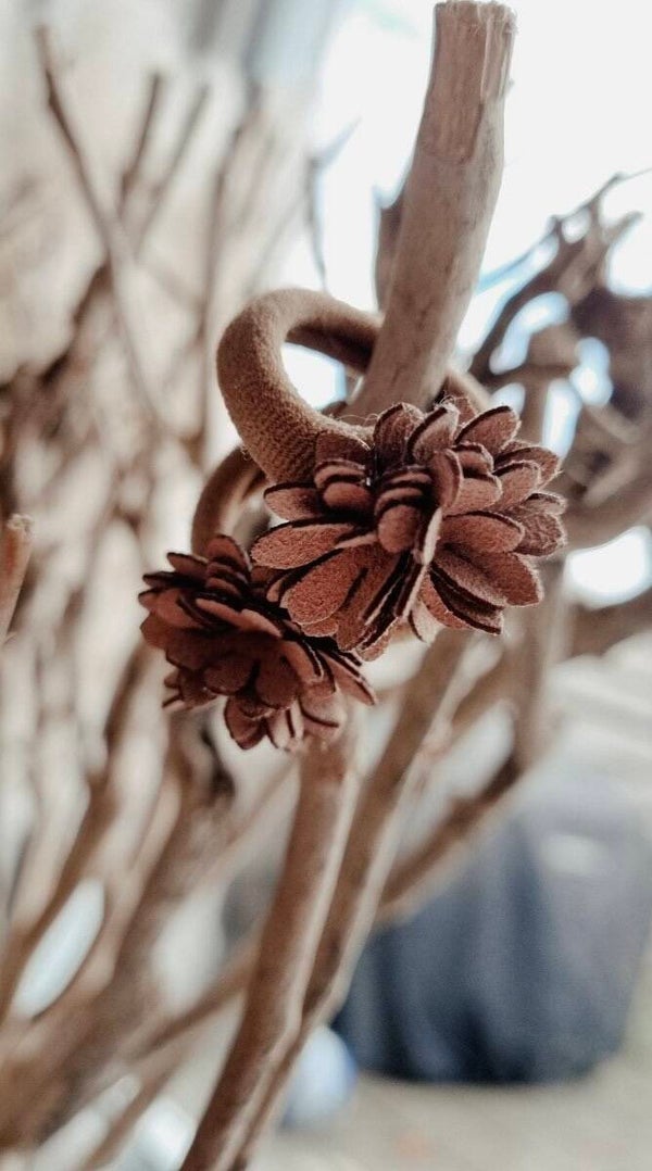 Elastiekjes Flower Brown