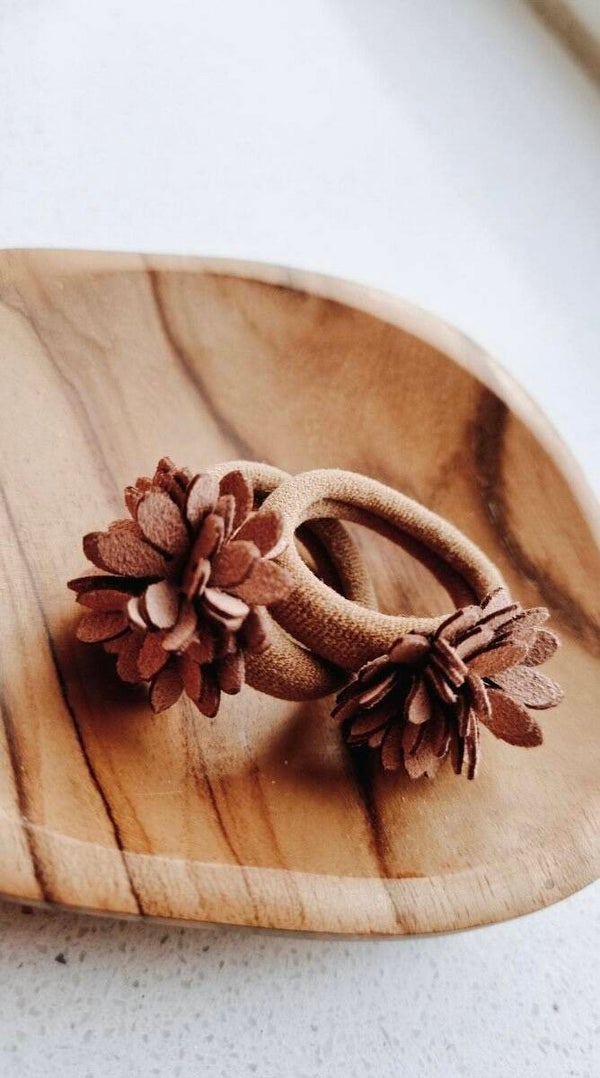 Haarelastiekjes Flower Brown