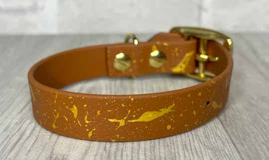 Biothane Halsband mit Sprenkeln 19-25cm