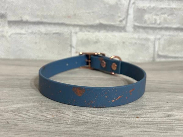 Biothane Halsband mit Sprenkeln 35-41cm