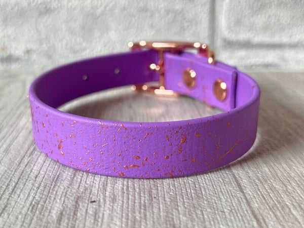 Biothane Halsband mit Sprenkeln 23-29cm