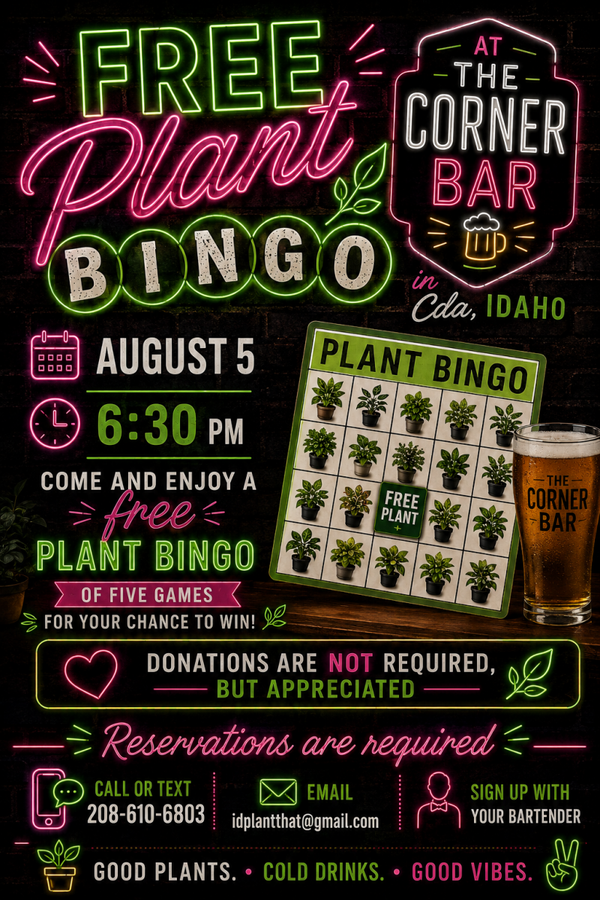 The Corner Bar free plant bingo
