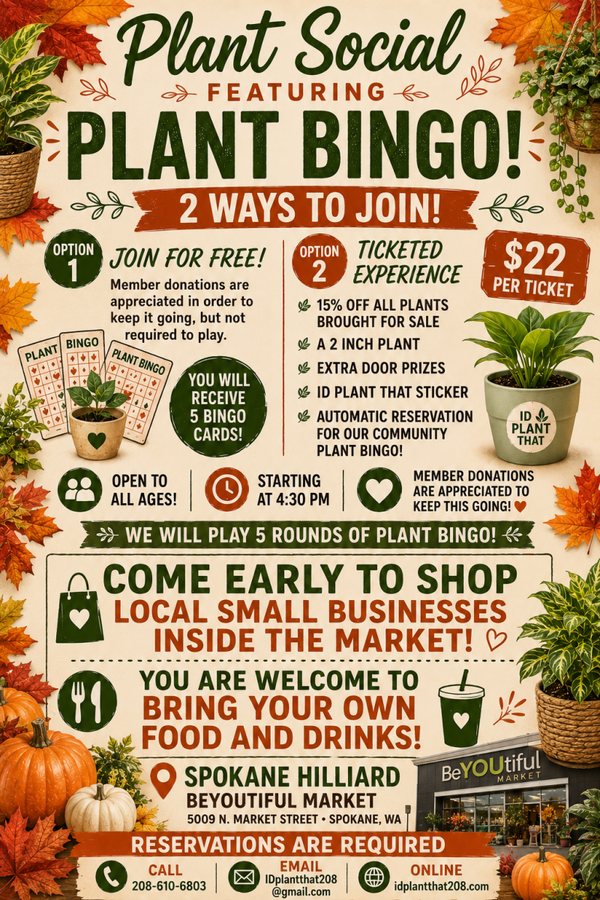 BeYOUtiful Market Plant Social with Bingo 10-10