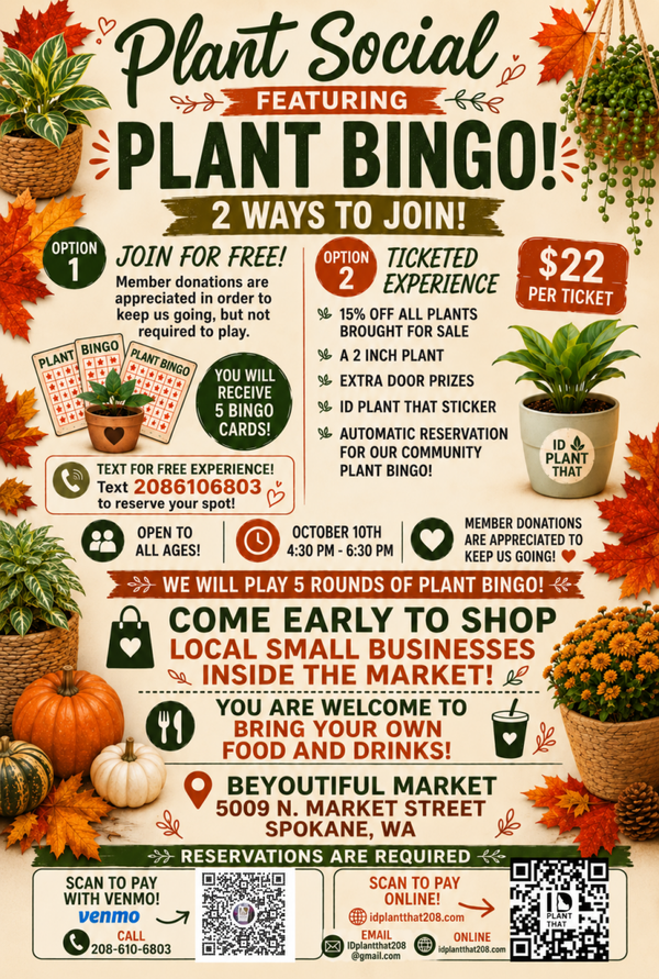 BeYOUtiful Market Plant Social with Bingo 10-10