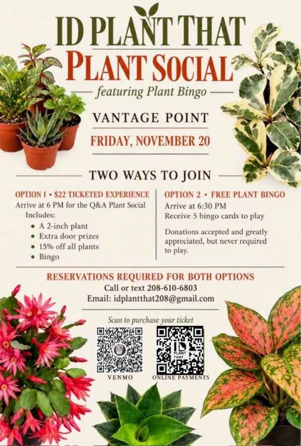 Vantage Point Brewing CDA plant Social with Plant Bingo 11/20/2026