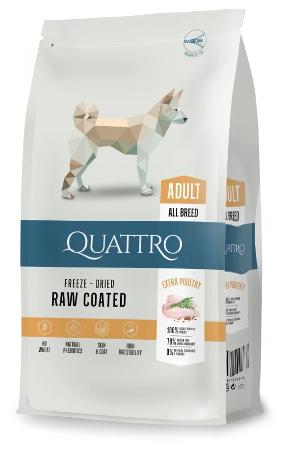 Quattro Super Premium All Breed Adult, Extra Poultry 3kg