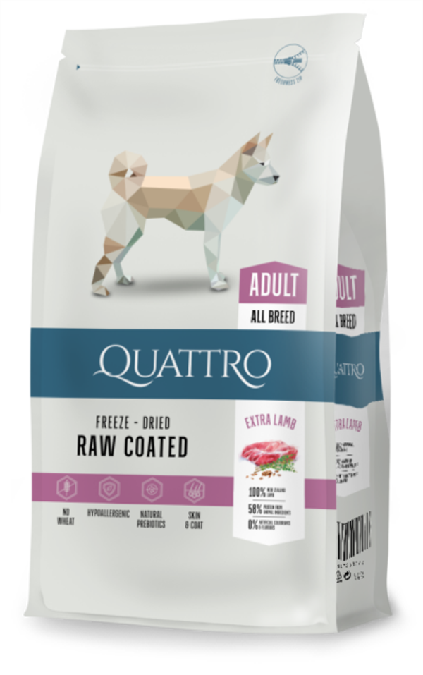 Quattro Super Premium All Breed Adult, Rice & Extra Lamb 3kg