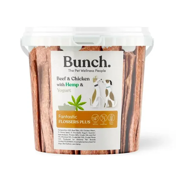 Bunch Vitality Tyggepinde Kylling med hamp og yoghurt (500g spand)