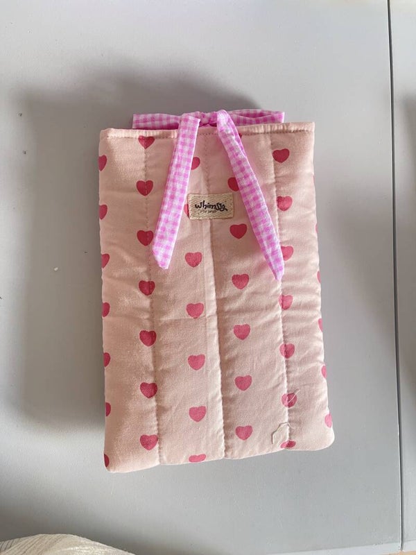 Pink Hearts Book Sleeve