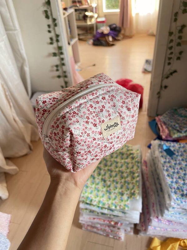 Pink Garden Small Makeup Pouch