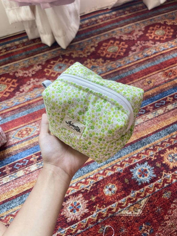 Green Garden Small Makeup Pouch