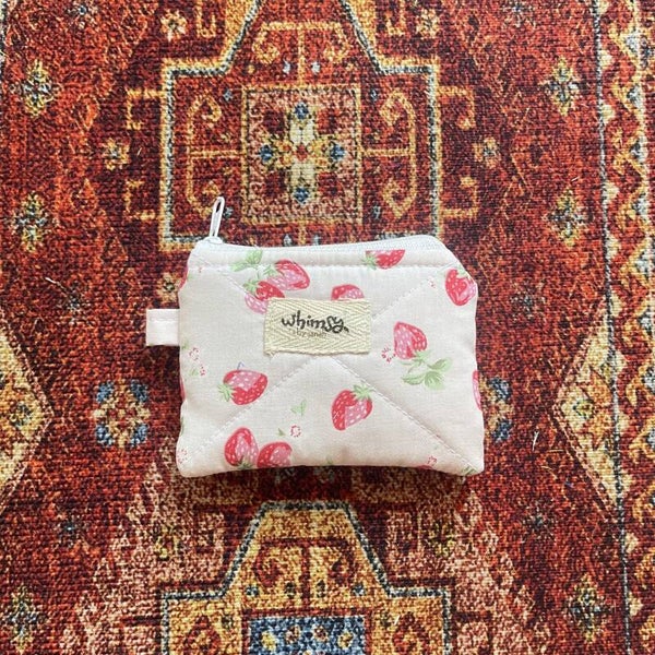 Pink Strawberry Coin Purse