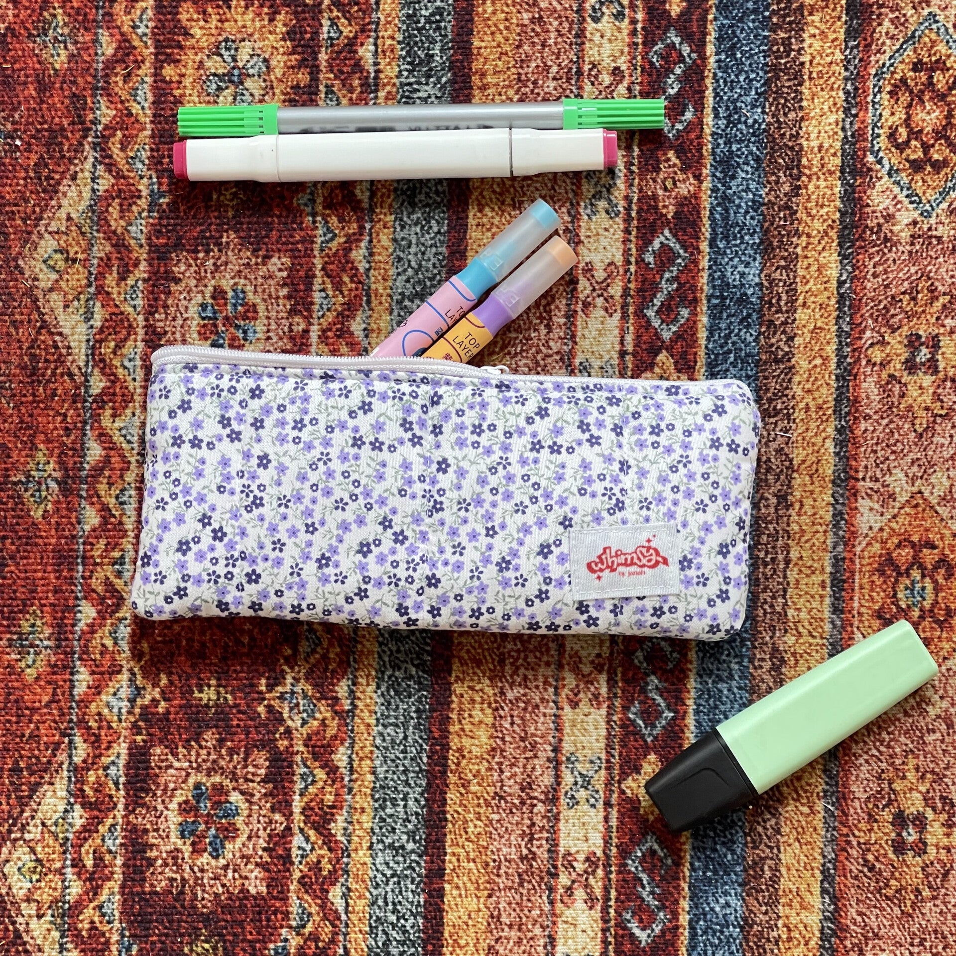 Purple Garden Pencil Case